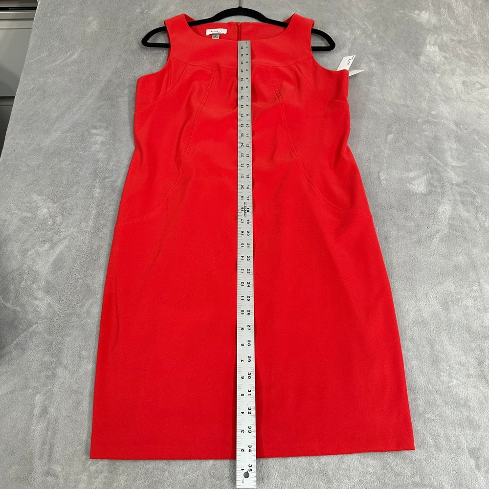 Alyx Limited Tangerine Red Sleeveless Sheath Dress Size 14 0306J08 - Picture 6 of 9